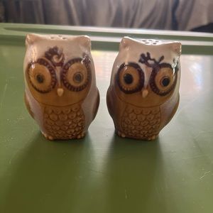 Owl Salt and Pepper Shakers EUC